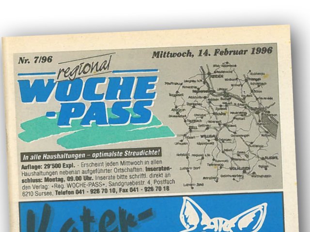 Woche-Pass Jahr 1996, 500. Ausgabe erreicht | © Woche-Pass AG