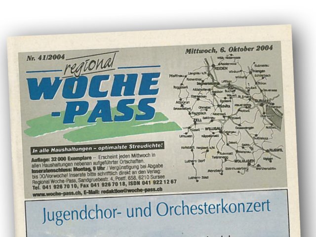 Woche-Pass Jahr 2004, Einführung Seitenzahlen | © Woche-Pass AG
