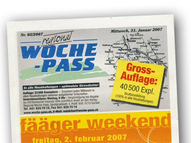 Woche-Pass Jahr 2007, Erste Grossauflage erscheint | © Woche-Pass AG