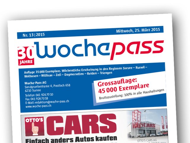 Woche-Pass Jahr 2015, 240 Seiten erreicht | © Woche-Pass AG