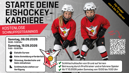 Eishockey-Schnuppertrainings 2026 | © EHC  Sursee