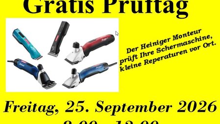 Gratis Heiniger Schermaschinenprüftag | © Sattlerei Blaser GmbH